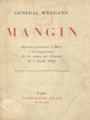 cover image of Mangin